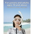 thumbnail image 3 of Reef Tourer Adult Single-Window Mask & Snorkel Set for Age 10+, White, 3 of 7