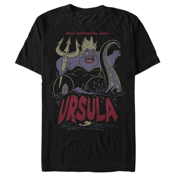 Men's The Little Mermaid Ursula Sea Witch  Graphic Tee Black X Large
