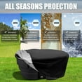 thumbnail image 5 of Waterproof Stock Tank Cover for 50/100/150/300 Gallon Stock Tank Oval UV Protection Oval Stock Tank Pool Cover with Windproof Buckle Drawstring for Outdoor 420D Oxford, 5 of 8