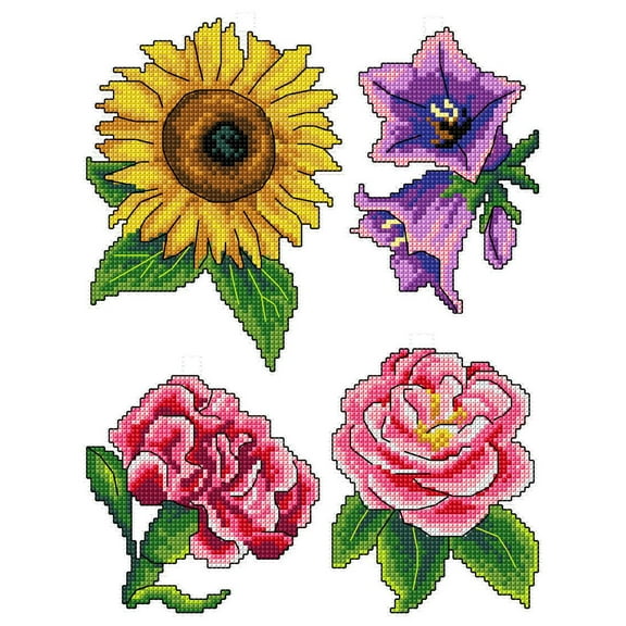 "Flowers" 124CS Counted Cross-Stitch Kit