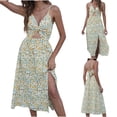 thumbnail image 2 of Vestido con abertura en la espalda con cordones florales con cuello en V y honda sexy a la moda para mujer Fridja hj4371, 2 of 7