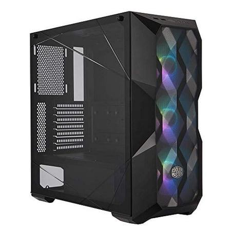 Cooler Master MasterBox TD500 Mesh Airflow ATX Mid-Tower with Polygonal Mesh Front Panel, Crystalline Tempered Glass, E-ATX Up to 10.5", Three 120mm ARGB Fans & ARGB Lighting System