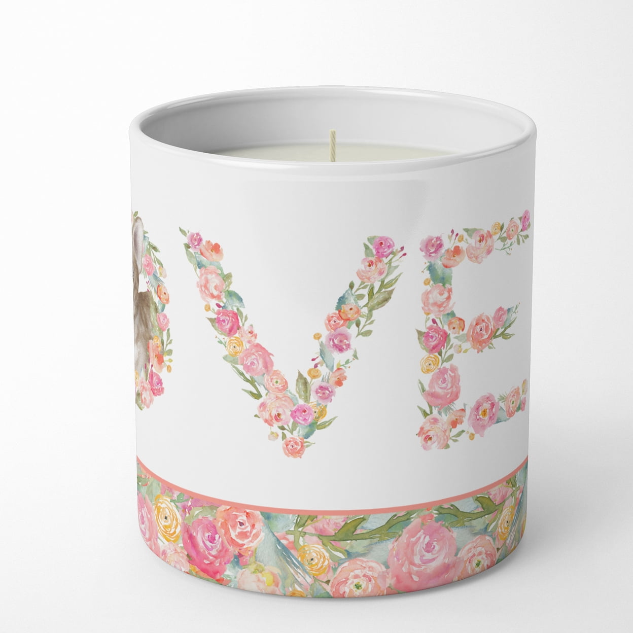 French Bulldog #1 LOVE 10 oz Decorative Soy Candle 3.25 in x 3.75 in
