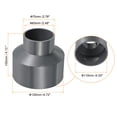thumbnail image 2 of Uxcell Polyvinyl Chloride Reducer Pipe Fitting 4.33 inch x 2.48 inch 3 Pack Straight Coupling Adapter Connector Gray, 2 of 5