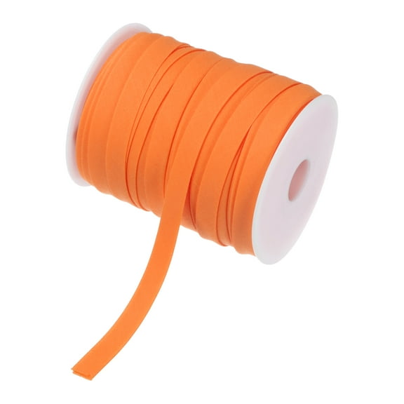 Uxcell Double Fold Bias Tape 1/2 Inch 55 Yards Cotton Bias Binding Tape Bulk for Sewing Orange