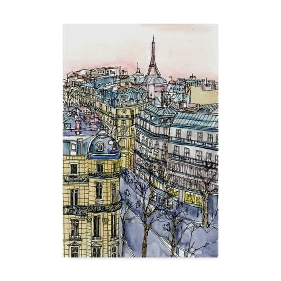 Trademark Fine Art 'City Scene IX' Canvas Art by Melissa Wang