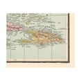 thumbnail image 4 of Historic Map - Central America Cuba Bahama Islands - Cram 1888 - 28.80 x 23 - Vintage Wall Art, 4 of 5