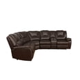 thumbnail image 3 of Pemberly Row Power Reclining Sectional with Faux Leather in Brown, 3 of 8