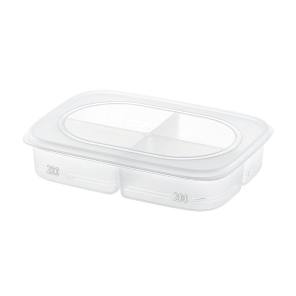 Linashi Box Container Compartment Snack Container for Fridge Clear Veggie Tray with Lid Produce Saver for Fruits,Vegetables Home Supplies, Size: Large