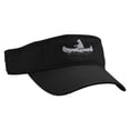 thumbnail image 5 of Bear Rides a Canoe Embroidered Pro Style Cotton Twill Washed Visor - Black OSFM, 5 of 5