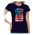 thumbnail image 1 of Awkward Styles Women's USA Flag Golden Retriever Graphic T-shirt Tops Independence Day Gift, 1 of 4