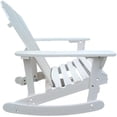thumbnail image 5 of Pemberly Row Farmhouse Wood Adirondack Rocking Chair in White, 5 of 7