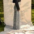 thumbnail image 6 of Inleife Fashion Women's Casual Skirt Solid Outing High Waisted Party Skirts Silver S, 6 of 7
