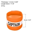 thumbnail image 2 of Uxcell Elastic Captain's Armband  Soccer Team Training Arm Band Orange 6 Pack, 2 of 7