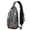 Gray Halloween Ghosts, variant on Sling Backpack,Gray Halloween Ghosts Cats and Pumpkins Crossbody Bag with Water Bottle Holder,Waterproof Sling Bag for Men/Women with Chest Phone Holder for Hiking,Travel