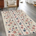 thumbnail image 2 of 3'x5' Rug for Living Room Bedroom, Independence Day Washable Area Rugs Non-Slip Carpet Mats, 4th of July Red Blue Stripes Star Burlap Indoor Low Pile Area Rug Runner for Kitchen, Mudroom, 2 of 8