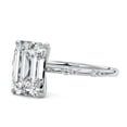 thumbnail image 2 of Eloya Jewel Emerald Cut Excellent 2 Ct Moissanite Ring for Women's - 14K White Gold Plated - Solitaire with Accent Moissanite Ring for Women's - Classic Moissanite Ring - Surprise Moissanite Ring, 2 of 4