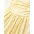 thumbnail image 6 of Women's Yellow 3D Floral Asymmetric Shoulder Bodycon Evening Dress, 6 of 8