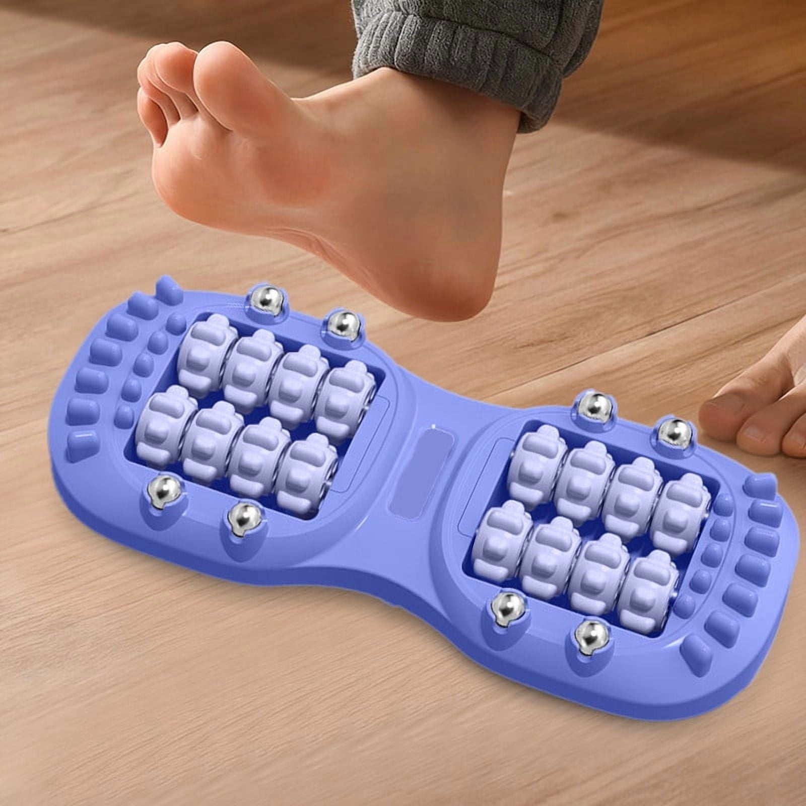 Dual Foot Massage Roller, Portable Double Foot Massager for Plantar Fasciitis Relief & Improved Circulation, Acupressure Foot Roller for Home Office Use
