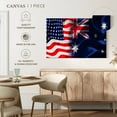 thumbnail image 5 of Elephant Stock Usa And Australia Flags Wall Art - Horizontal Canvas Wall Art - Living Room Wall Decor - Flags Canvas - Black And Red Decor - 36" x 24", 5 of 8