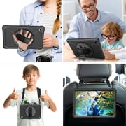 Lmcpa Case for Samsung Galaxy Tab A11 Plus 11 2025 / A9 Plus 11 2023, Multi-Functional Cover with 360° Rotate Stand / Screen Protector / Shoulder Strap / Hand Strap, Black