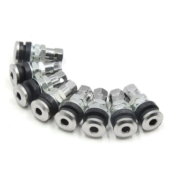 Unique Bargains 8pcs Bolt-in Motorcycle Scooter Tubeless Wheel Tire Valve Stems with Dust Caps