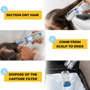 V-Comb A1 Disposable Capture Filters, Replacements for A1 & Supra Electric Lice Comb, Hands-Free Automatic Sealing, 6 Pack