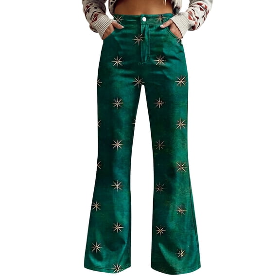 kaondbfi Women's Style Wide Leg Pants Women's Casual Pants Printed Pants Summer Casual Pants for Women