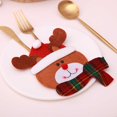 thumbnail image 4 of Tenedor Utensilio de corte Navidad Navidad Reno Cuchara Funda Protector de manga Bolsa de ropa Vajilla Decoración Noticed ZHF0257, 4 of 5