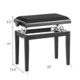 thumbnail image 3 of Magshion Musical Instruments Piano Bench Stool with Smooth Velvet Padded Adjustable, Wooden, Black, 3 of 6