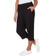 thumbnail image 3 of Alfred Dunner Womens Relaxed Pull-On Black Capri, 3 of 4