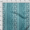 thumbnail image 3 of oneOone Georgette Viscose Dark Teal Blue Fabric Aaian Batik Sewing Material Print Fabric By The Yard 42 Inch Wide, 3 of 4