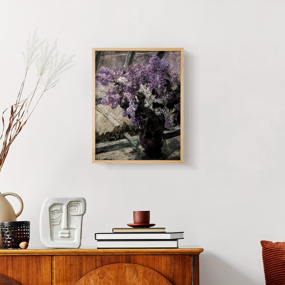 Vintage Floral Print CCLXX - 10in. x 8in. Vintage Framed Print in Natural Wood Frame