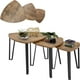 thumbnail image 1 of Set Mesa Triangular 3 Pzs Minimalista Industrial Cafe Madera, 1 of 9