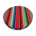 thumbnail image 2 of Lsque Mexican Serape Blanket Stripes Round Bar chair cushion covers Velvet Fabric Premium Comfort Protects from Scratches and Stains for 14-17 Inch Chair- 14 inch, 2 of 7