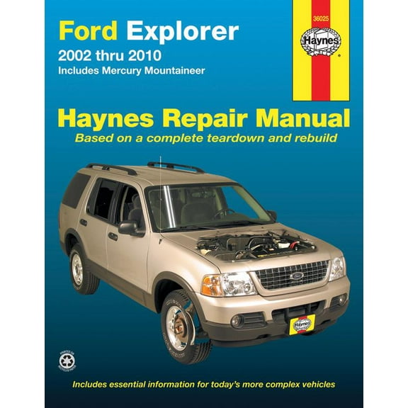 Ford Explorer & Mercury Mountaineer (02-10) Haynes Repair Manual ^