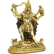 BangBangDa Hindu Goddess Kali Statue Sculpture - Indian God Decorative Antique Idol - India Goddess of Time and Death Figurine Murti Pooja Puja Buddha Temple Mandir Decor