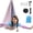 Pink/Gray, variant on HUANG Double Layer Therapy Swing - 360° Swivel Hanger, Calming Sensory Swing, Pink and Gray