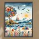thumbnail image 3 of 5D DIY Con Cuentas Cuadradas Kit Playa Pintado Del 40x50cm, 3 of 9