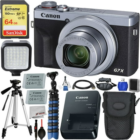 Canon PowerShot G7 X Mark III Digital Camera (Silver#3638C001) with Premium Accessory Bundle