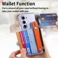 thumbnail image 2 of Decase Clear Phone Shell for Samsung Galaxy Z Fold 5 5G 2023 7.6 inch,Transparent Crystal Anti-Scratch Cover With Finger Wristband Kickstand & Wallet Card Slots & Pen Slot for Samsung Z Fold 5,Skyblue, 2 of 7