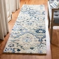 thumbnail image 2 of SAFAVIEH Glamour Charmaine Floral Wool Runner Rug, Beige/Blue, 2'3" x 14', 2 of 10