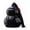 Black, variant on Elegant Ceramic Gourd Tea Jar with Color Glaze  Airtight Storage Container for Tea Leaves, Herbs, Pills, and Fragrance, 3.0 x 3.0 x 4.2 Inches