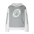 thumbnail image 4 of KAUOD Teen Girls Ribbed Hoodies Baseball Cute Pullover Hoodie Sweatshirts Kids Long Sleeve Fall Casual Tops Sweatshirts, 4 of 7