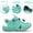 LIGHT/GREEN/CORAL, variant on DREAM PAIRS Kids Girls Boys Soft Sole Crib Sandals Toddler Beach Sneakers Shoes 181108K LIGHT/GREEN/CORAL Size 11