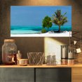 thumbnail image 1 of Plage avec Sable Blanc et Eau Turquoise - Uvre d'Art Moderne sur Toile, 1 of 3