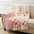 thumbnail image 3 of Greenland Home Fashions Spring Breeze Poppy Print Quilted Throw Blanket, 50 W x 60 L, for Adults and Teens, 3 of 7