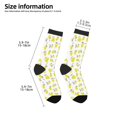 thumbnail image 2 of Rocae Yellow Lemon Leaves for Girls Boys Crew Socks,Children's Socks, Kids Socks, Toddler Socks: Daily Wear with Kids School Uniform, 2 of 5