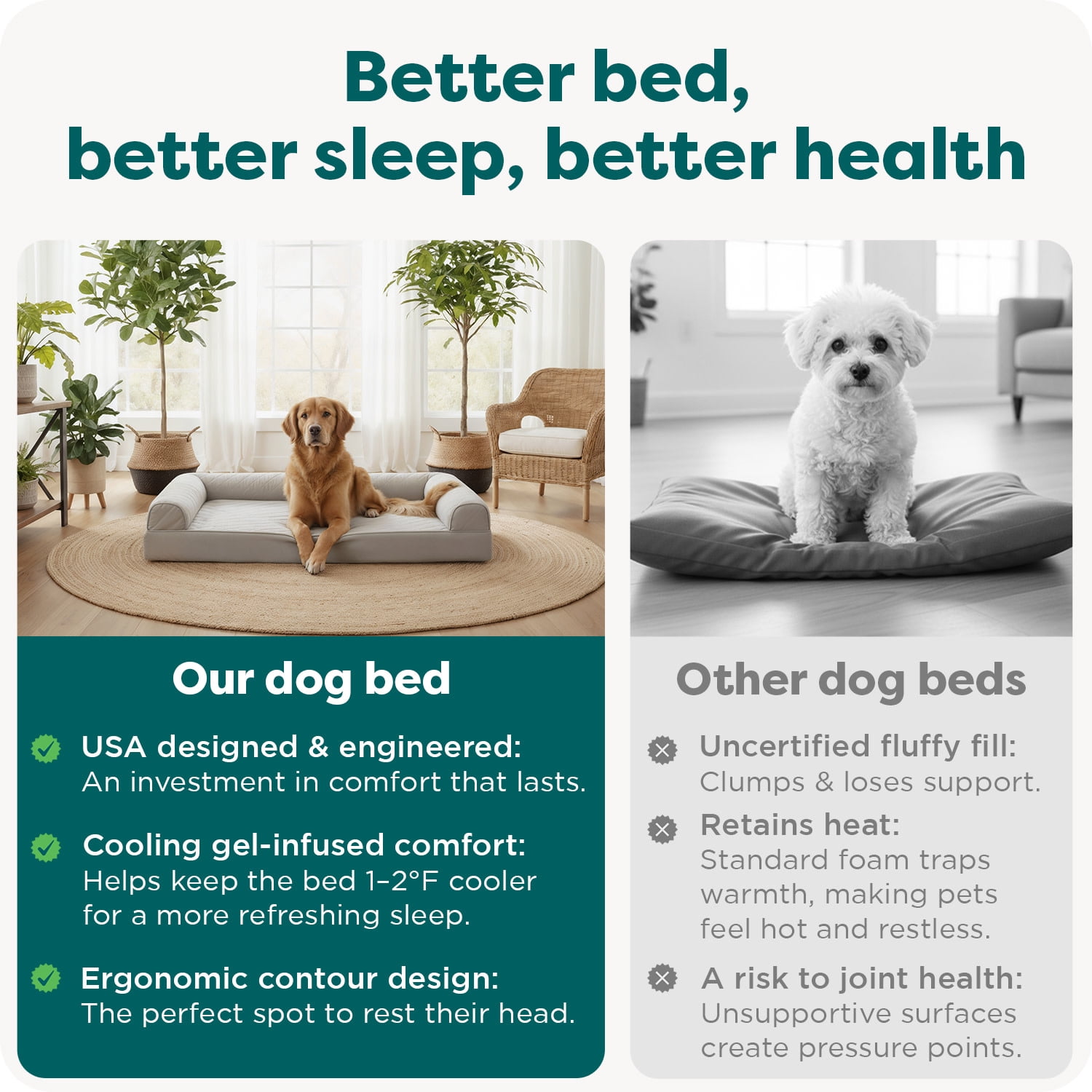 Furhaven Cooling Gel Dog Bed w/ Removable Bolsters & Washable Cover,Quilted Sofa, Jumbo/XL, Silver Gray, 1 Count