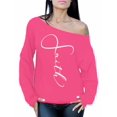 thumbnail image 1 of Awkward Styles Christian Gifts for Her Faith Ladies Off Shoulder Sweater Faith Clothing for Women Faith Oversized Sweatshirt for Mom Christian Clothes White Off The Shoulder Sweatshirt for Women, 1 of 4